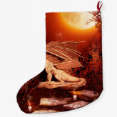 Grande Chaussette De Noël Dragon merveilleux (Dos)