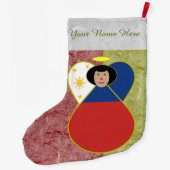 Grande Chaussette De Noël Drapeau Angel philippin ou philippin (Dos)