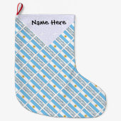 Grande Chaussette De Noël Drapeau argentin et argentin avec votre nom (Devant)