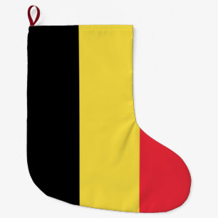 Grande Chaussette De Noël Drapeau belge