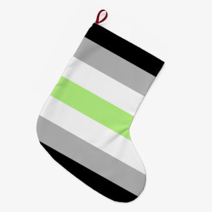 Grande Chaussette De Noël Drapeau de fierté agender