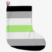 Grande Chaussette De Noël Drapeau de fierté agender (Devant)