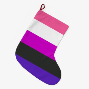 Grande Chaussette De Noël Drapeau de fierté genderfluid