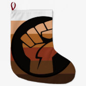 Grande Chaussette De Noël Drapeau de fierté POC (Devant)