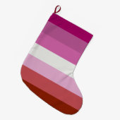 Grande Chaussette De Noël Drapeau de la fierté lesbienne rose (Devant (Accrochage))