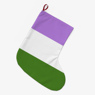 Grande Chaussette De Noël Drapeau de la fierté queer