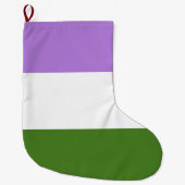 Grande Chaussette De Noël Drapeau de la fierté queer (Devant)