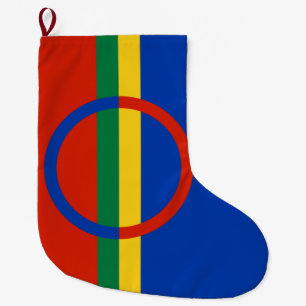 Grande Chaussette De Noël Drapeau de la Laponie (Noël) (Sami) (Laplander)