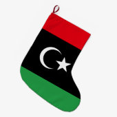 Grande Chaussette De Noël Drapeau de la Libye (Devant (Accrochage))