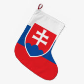 Grande Chaussette De Noël Drapeau de la Slovaquie (Devant (Accrochage))