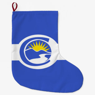 Grande Chaussette De Noël Drapeau de la ville centenaire (Colorado) Grand St