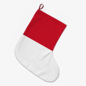 Grande Chaussette De Noël Drapeau de Monaco (Devant (Accrochage))