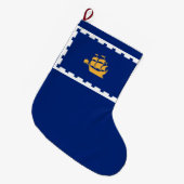 Grande Chaussette De Noël Drapeau de Québec (Québec, Canada) (Devant (Accrochage))