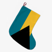 Grande Chaussette De Noël Drapeau des Bahamas (Devant (Accrochage))