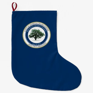 Grande Chaussette De Noël Drapeau du Charleston du Nord (Caroline du Sud)
