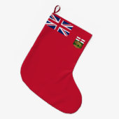 Grande Chaussette De Noël Drapeau du Manitoba (Devant (Accrochage))