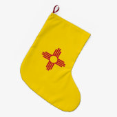 Grande Chaussette De Noël Drapeau du Nouveau Mexique (Devant (Accrochage))