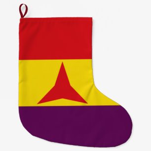 Grande Chaussette De Noël Drapeau international des brigades (Guerre civile