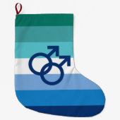 Grande Chaussette De Noël Drapeau MLM Gay Male Pride (Devant)