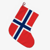 Grande Chaussette De Noël Drapeau norvégien (Norvège) (Devant (Accrochage))