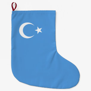 Grande Chaussette De Noël Drapeau ouïghour du Turkestan oriental (Uyghurista