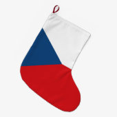 Grande Chaussette De Noël Drapeau tchèque (Devant (Accrochage))