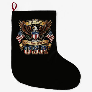 Grande Chaussette De Noël Drapeau USA 250e anniversaire 250 ans d'Amérique