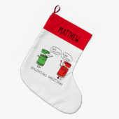 Grande Chaussette De Noël Drôle de Noël, Cuisines de caricatures (Devant (Accrochage))