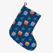 Grande Chaussette De Noël Drôle Motif de Noël (Devant (Accrochage))