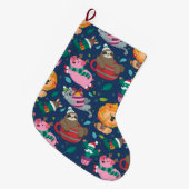 Grande Chaussette De Noël Drôle Motif de Noël (Devant (Accrochage))