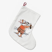 Grande Chaussette De Noël Drunk Père Noël réserve de Noël grand (Devant (Accrochage))