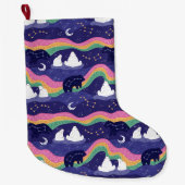 Grande Chaussette De Noël Éclairage du Nord (Devant)