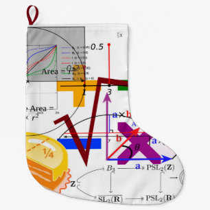 Grande Chaussette De Noël école de physique de formule mathématique