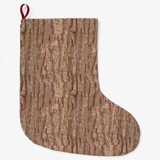 Grande Chaussette De Noël écorce d'arbre (Devant)