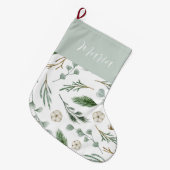 Grande Chaussette De Noël Écriture élégante de Noël minimale moderne (Devant (Accrochage))