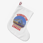 Grande Chaussette De Noël Edmonton Alberta Canada (Devant (Accrochage))