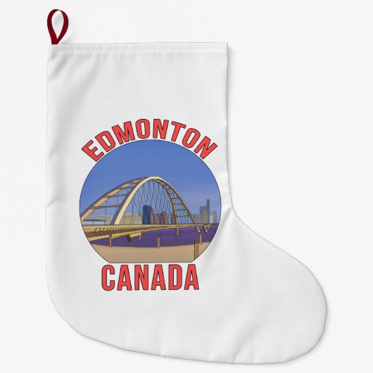 Grande Chaussette De Noël Edmonton Alberta Canada (Devant)