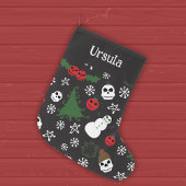 Grande Chaussette De Noël Éffrayant Noël Déplaisant Goth Fête à thème