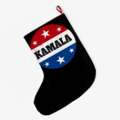 Grande Chaussette De Noël Élection de Kamala Harris 2024 V (Dos (Accrochage))