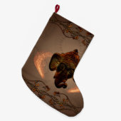 Grande Chaussette De Noël Éléphant d'Asie (Devant (Accrochage))