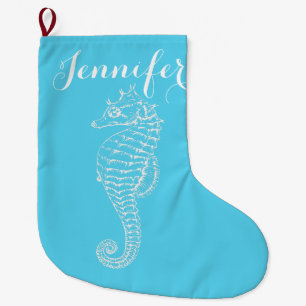 Grande Chaussette De Noël Élevage de l'hippocampe de Noël côtier