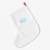 Grande Chaussette De Noël Elevage de Noël personnalisé (Dos (Accrochage))