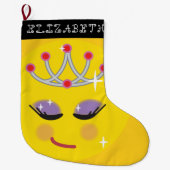 Grande Chaussette De Noël Émoticon princier (Devant)