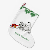 Grande Chaussette De Noël en allemand, Noël avec Chipe Cloche et Ball (Devant (Accrochage))