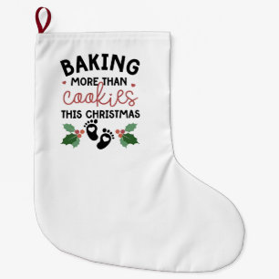 Grande Chaussette De Noël Enceinte pour Noël : Plus que des biscuits à cuisi