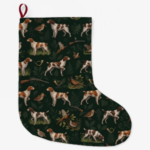 Grande Chaussette De Noël Épagneul breton