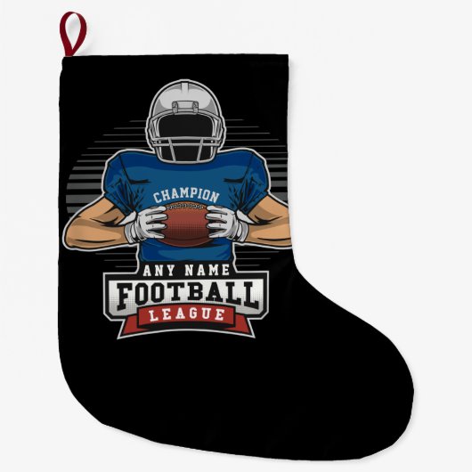 Grande Chaussette De Noël Équipe championnat de football (Devant)