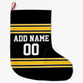 Grande Chaussette De Noël Équipe Jersey avec nom et numéro personnalisés (Devant)