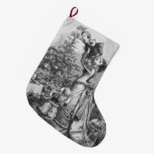 Grande Chaussette De Noël Étoile de Noël victorienne (Devant (Accrochage))