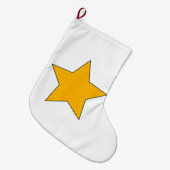Grande Chaussette De Noël Étoile jaune (Devant (Accrochage))